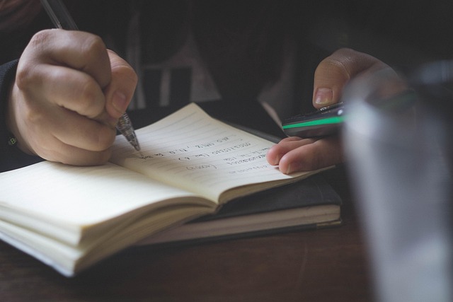 educational materials with notebooks and study resources on desk